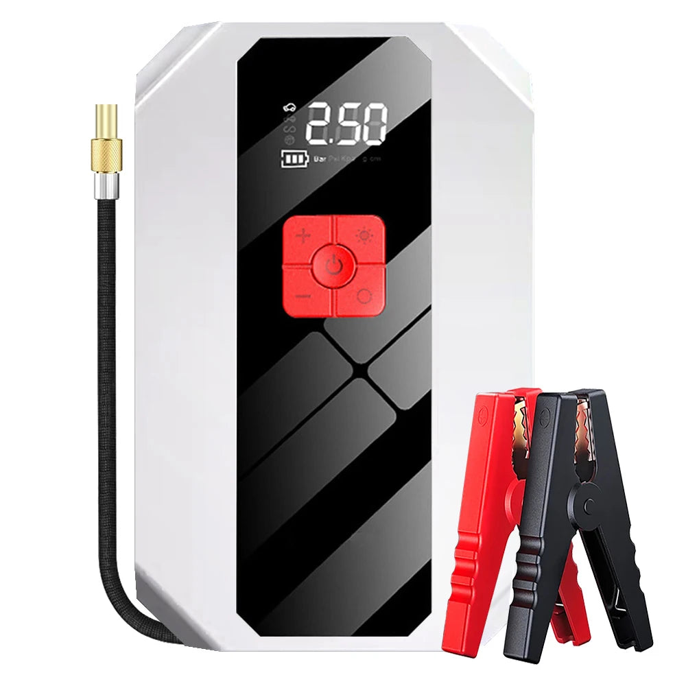 Car Jump Starter with Air Compressor Automotive Battery Charger Booster