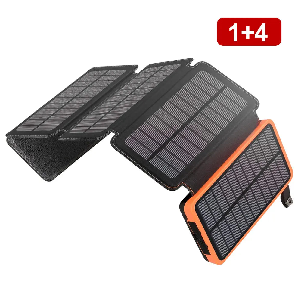 Folding Solar Charger Power Bank 26000mah Lagre Capacity Battery Fast Charge