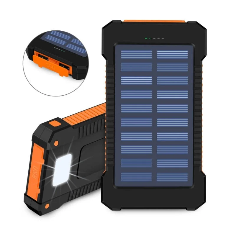 30000mAh Solar Power Bank Waterproof Solar Charger Dual USB External Charger Powerbank for Xiaomi huawei iPhone 7 8 Samsung