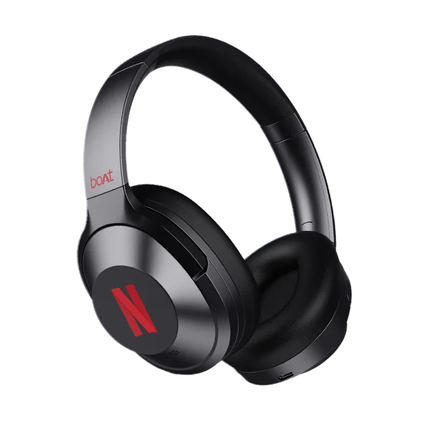 boAt Nirvana 751 ANC | Netflix Stream Edition Premium Headphone For Movies & TV Shows, 40mm Driver, 65H Playback