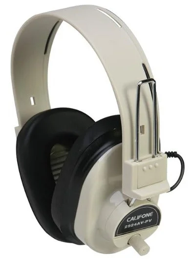 Deluxe Monaural Headphone with Volume Control Califone