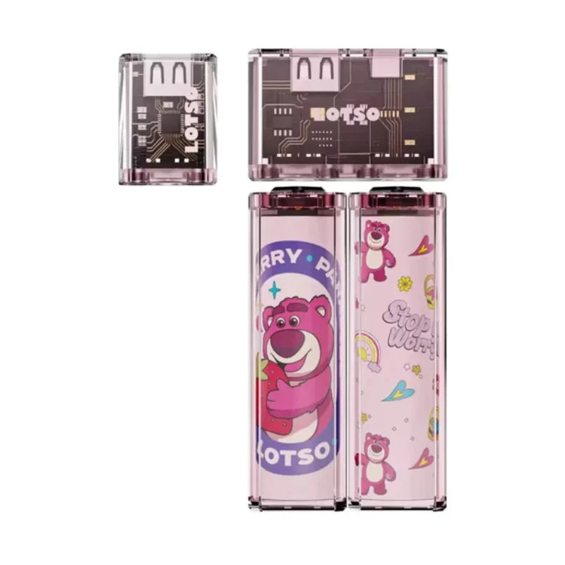 Disney QS-D01 Set Transparent Magnetic Power Bank - Lotso Pink