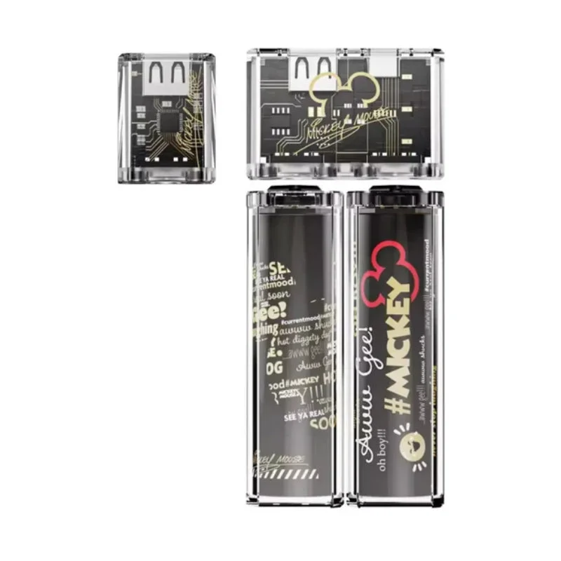 Disney QS-D01 Set Transparent Magnetic Power Bank - Mickey Black