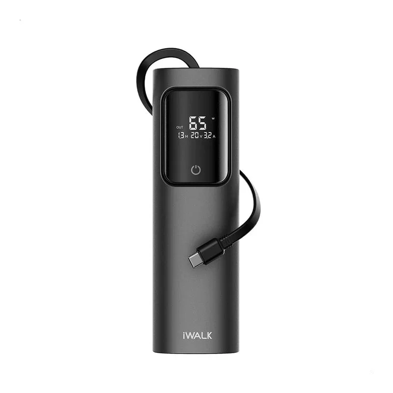 iWalk Tanker PowerBank With Build-In Cables - 20000mAh / 65W / Black