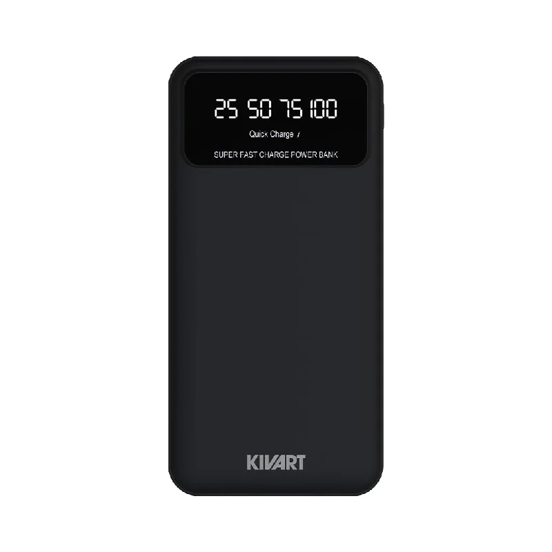 Kivart Titan 10,000 mAh Powerbank | Fast Charging | Universal Compatibility | LED Battery Indicator | 22 Watt Output