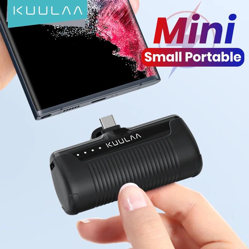 KUULAA Power Bank 4500mAh - Portable Charger for iPhone 15/14/13/12... & TYPE-C