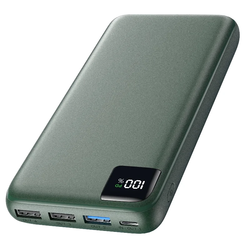 Power Bank 27000mAh with 4 outputs - Green