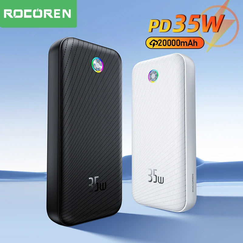 Rocoren 22.5W 20000mAh Power Bank QC PD