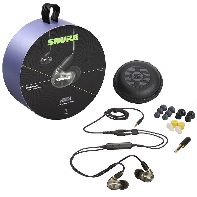 Shure SE42HYBK+UNI AIONIC 4 Hybrid Earphones with Universal Cable (Black)