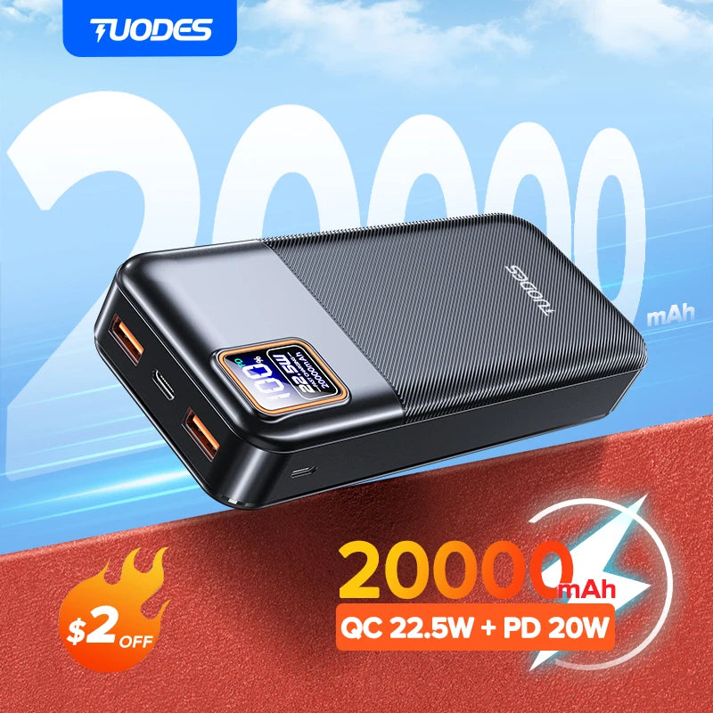 Tuodes Power Bank 20000mAh PD20W