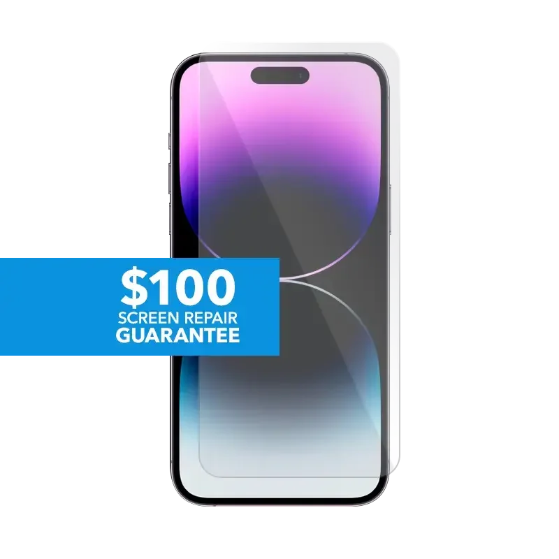 Apple iPhone 15 Pro Tempered Glass with $100 Screen Repair Guarantee