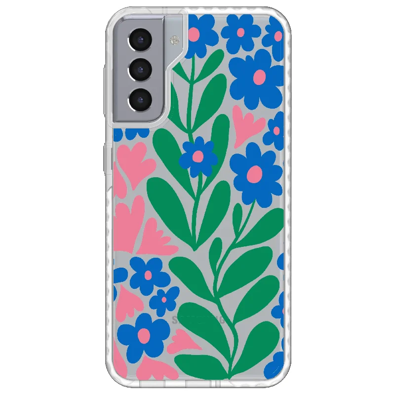 Blue Blossom Bouquet Samsung Case