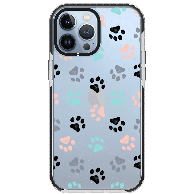 Colorful Paws Impact iPhone Case