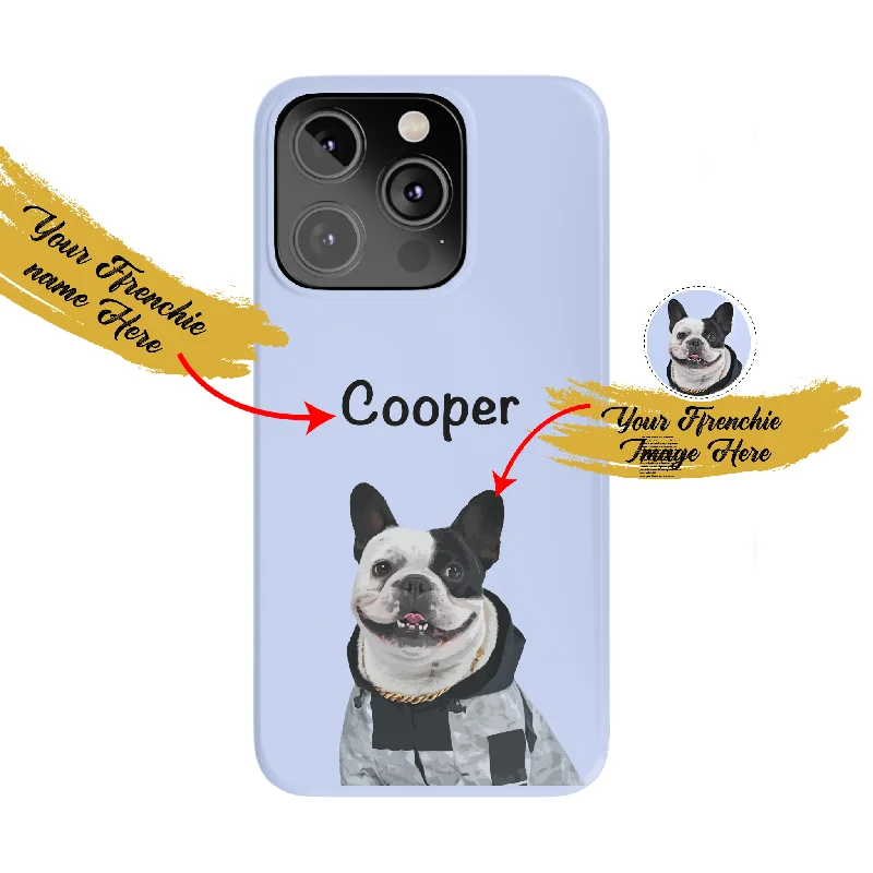 Premuim Custom Frenchie iPhone Case with name and image