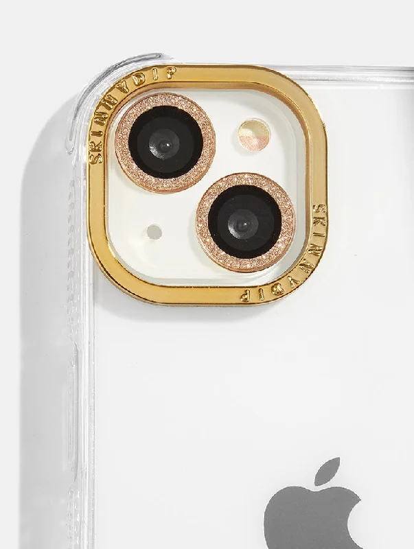 Gold Glitter Protective Camera Lens Cover iPhone