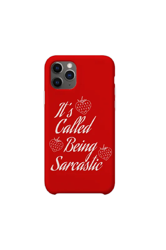 Ha Sisters: Called Be Sarcastic Red Phone Case