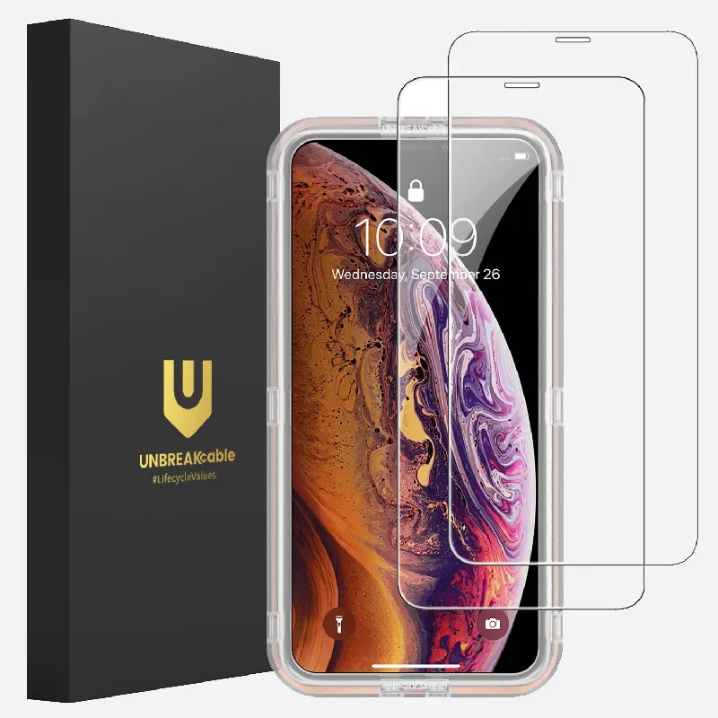 iPhone X/XS Screen Protector - 2 Packs [Double Toughened]