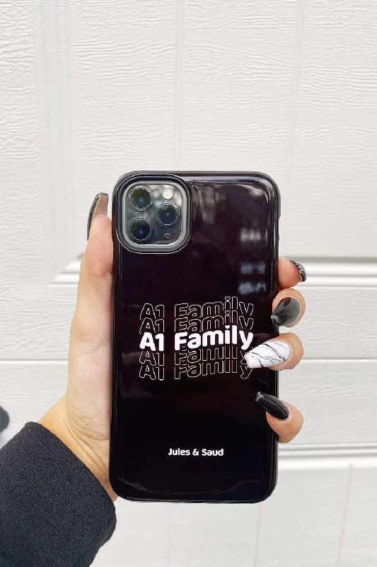 Jules and Saud: Black A1 Family Phone Case