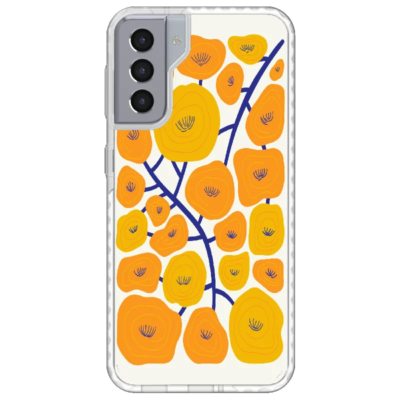 Orange Poppy Fields Samsung Case