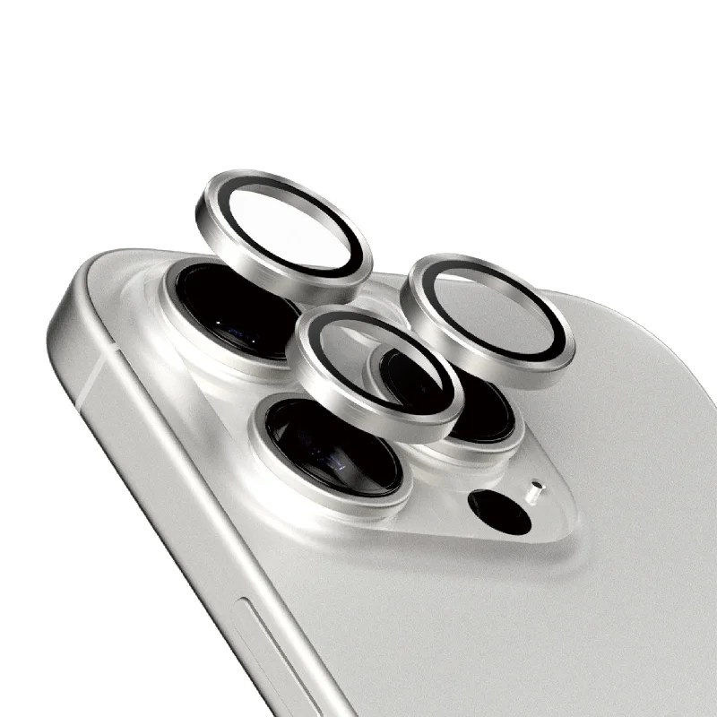 PanzerGlass® Hoops® Camera Lens Protector iPhone 15 Pro | 15 Pro Max | White Titanium