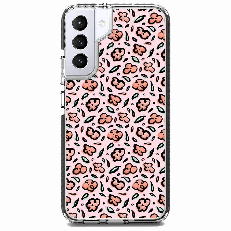 Pink Floral Doodle Samsung Phone Case