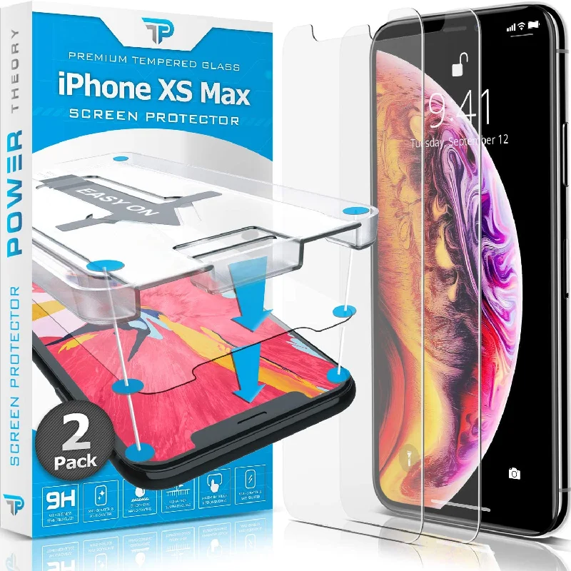 iPhone XS Max Tempered Glass Screen Protector [2-Pack]