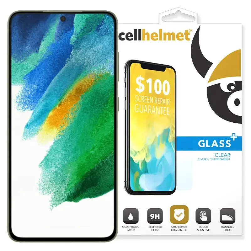 Samsung Galaxy S21 FE (Fan Edition) Tempered Glass with $100 Screen Repair Guarantee