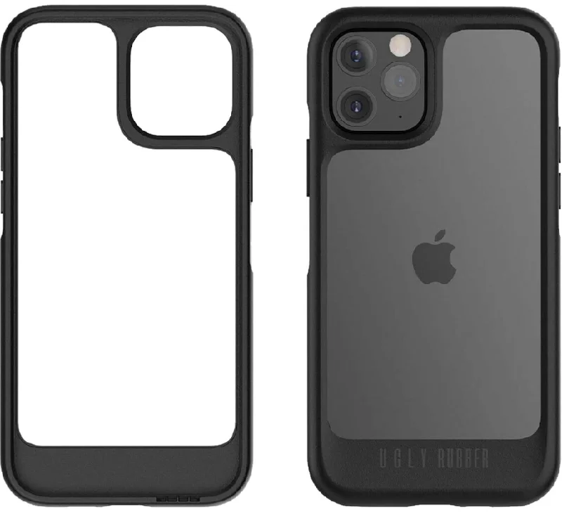 Ugly Rubber U-Model for iPhone 12 / 12 Pro Black Case