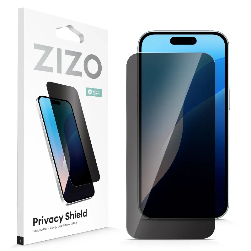 ZIZO PRIVACY Tempered Glass Screen Protector for iPhone 16 Plus - Privacy