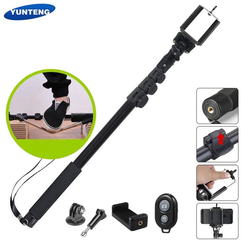 2018 new arrive Yunteng 188 tripod monopod for camera and phone monopod for gopro Good quality