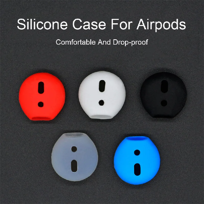 A Pair Shockproof Soft Silicone Earbuds Case