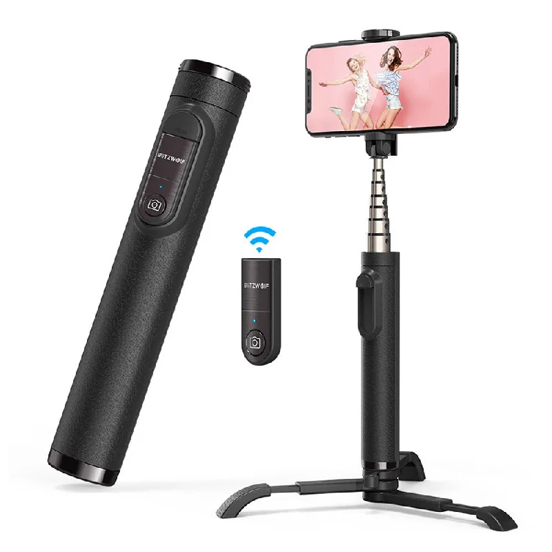 Bluetooth Selfie Stick with Integrated Design Detachable Tripod for Smartphone