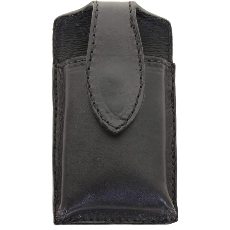 CPC54 - Black Leather Cell Phone Holder