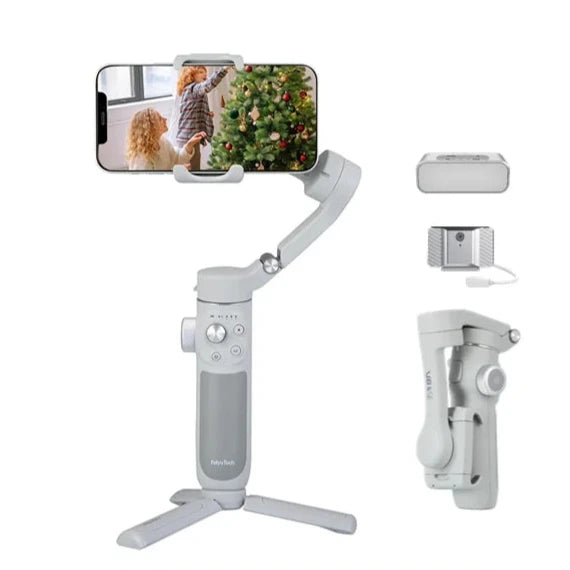 FeiyuTech VB4SE 3-Axis Phone Stabilizer Gimbal with Magnetic Light & AI Face Tracking IOS/Android