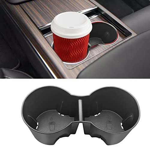 2021 Tesla Model S/X Cup Holder Insert, Anti Slip Center Console CupHolder Protector for Model S/X Plaid/Long Range and Model S/X