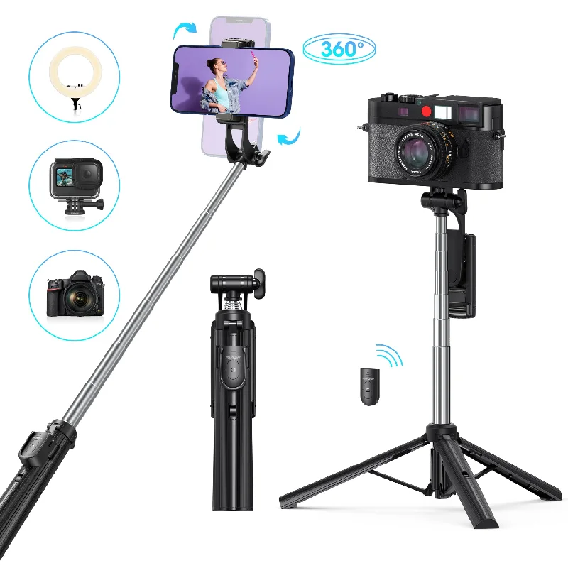 Mpow All in One Extendable Phone Tripod Stand with Bluetooth Remote,Stable Bracket