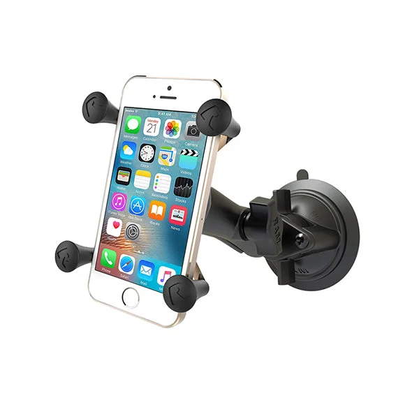 RAM Twist-Lock™ Suction Cup Mount with Universal RAM® X-Grip® Cell/iPhone Cradle (RAM-B-166-UN7U)