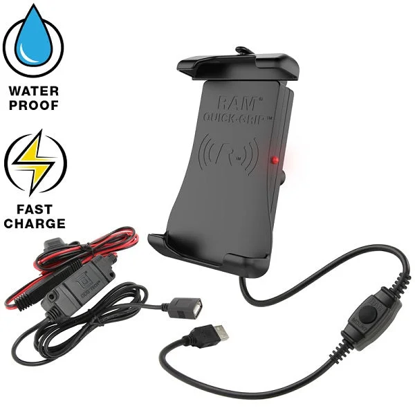 RAM® Quick-Grip™ Waterproof Wireless Charging Holder with Charger (RAM-HOL-UN14WB-V7M)