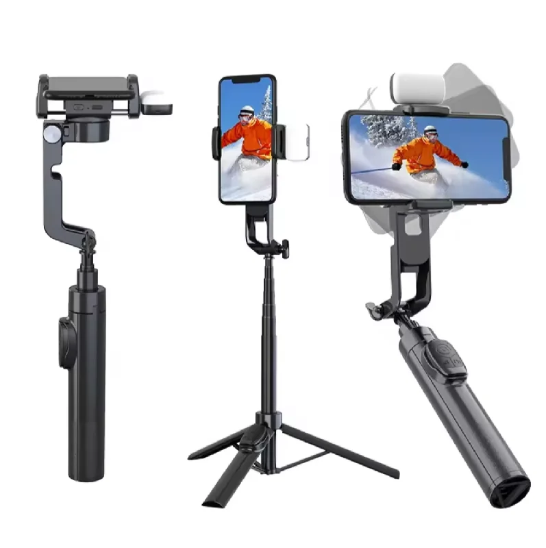 Single-Axis Stabilizer Bracket MINI Selfie Stick Tripod - Portable Handheld Gimbal for Smartphones